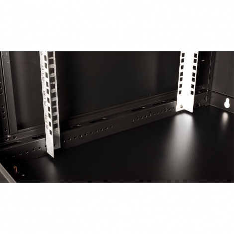 Шкаф 19" телекоммуникационный настенный, 6U 368x600х600 мм, дверь перфорация, черный